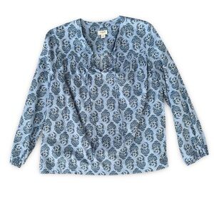 J. Crew Blue Floral Women's Blouse size M